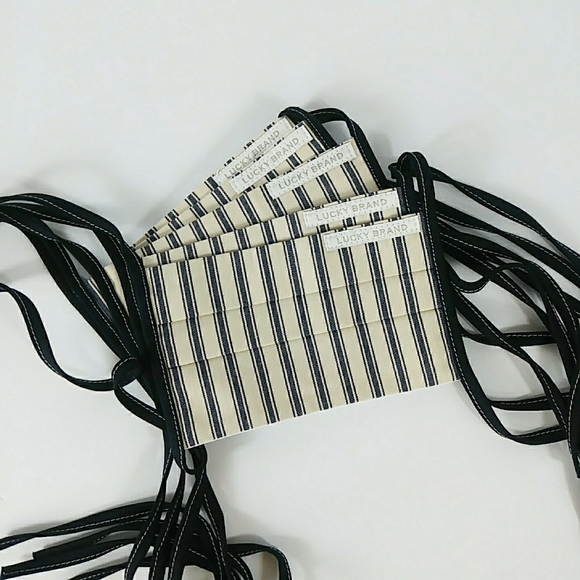 Lucky Brand Accessories - NWOT Lucky Brand Face Mask Navy Cream Stripes